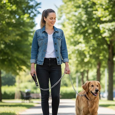 laisse pour chien sentier chaine