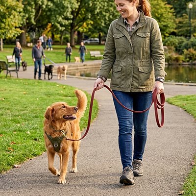 Longe pour Chien Maxi-Longe Golden promenade