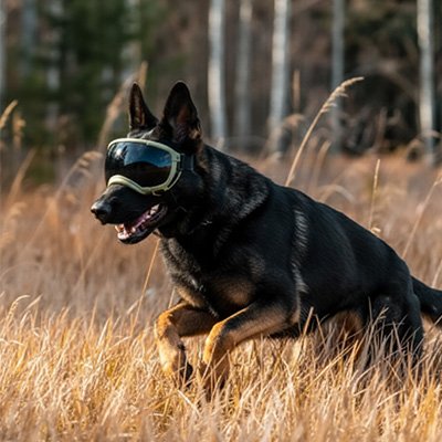 Lunettes chien de style berger allemand