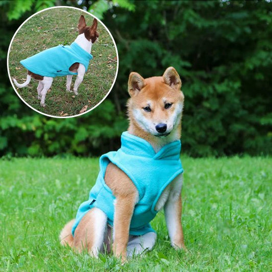 Manteau chien Akita Fleece turquoise