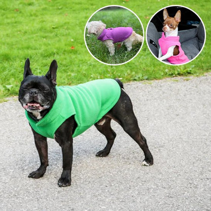 Manteau chien Bouledogue Fleece vert