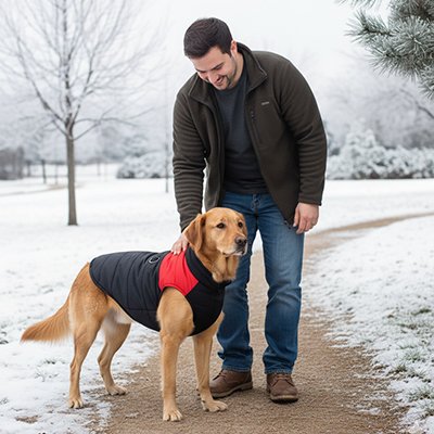 Manteau Chien le Trappeur sentier noir