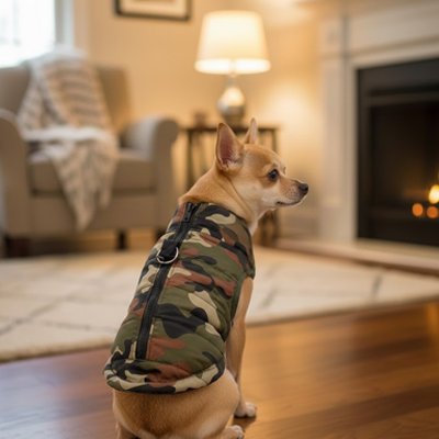 Manteau Chien mini army salon chihuahua 