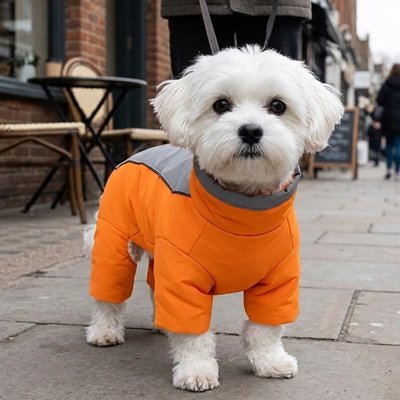 Manteau Chien mini orange