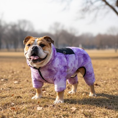 Manteau pour chien chaud bull violet