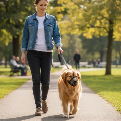 Muselière pour chien​ au parc