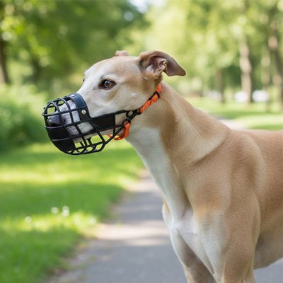 Museliere pour chien​ beau museau au parc