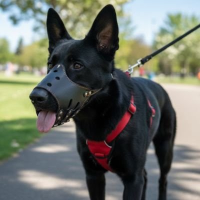 Muselière pour chien​ ChicMus0 berger noir