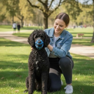 Muselière pour chien​ confort zen bleu