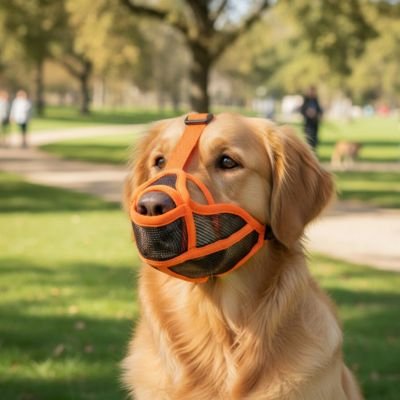 Museliere pour chien​ confort zen orange