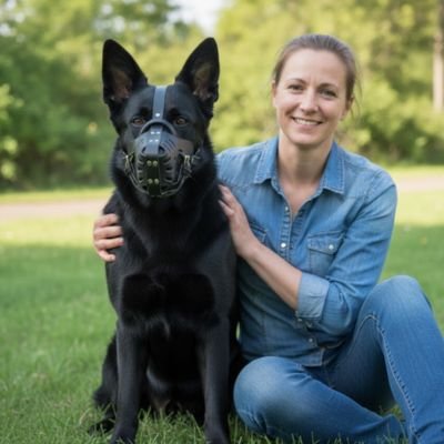 Museliere pour chien​ Maxi-Zen chien noir parc