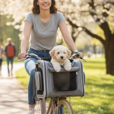 Panier à vélo pour Chien ballade velo