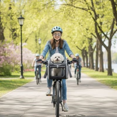 Panier à vélo pour Chien produit gris