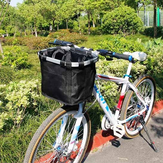 Panier velo chien sur velo