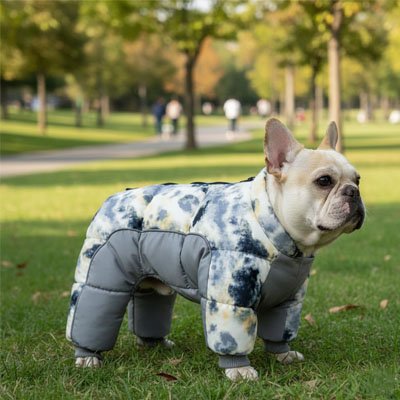 Parka pour Chien bouledogue gris
