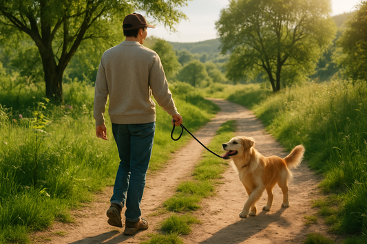 promenade chien en nature avec cette laisse