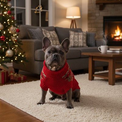 Pull pour Chien bull rouge chalet