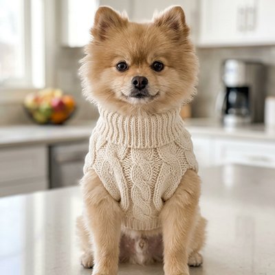 Pull pour Chien Noir et Blanc blanc