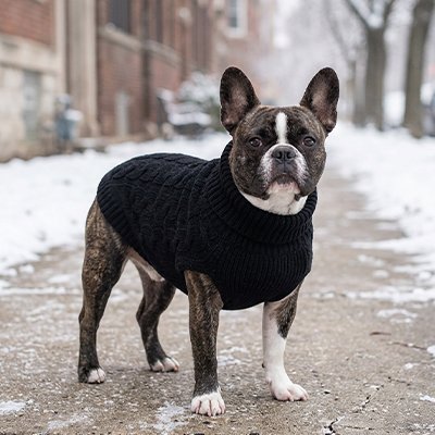 Pull pour Chien Noir et Blanc Bull noir