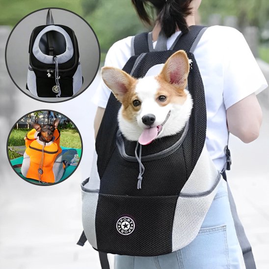 Sac à dos pour chien noir produit