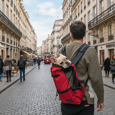 Sac à dos pour Chien rouge chien moyen