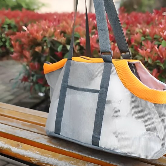 Sac de transport pour chien jaune parc