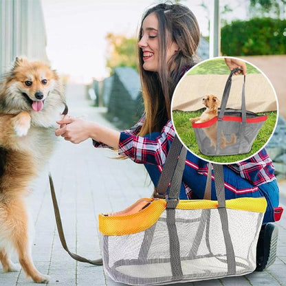 Sac de transport pour chien jaune