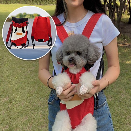 Sac de transport pour chien rouge