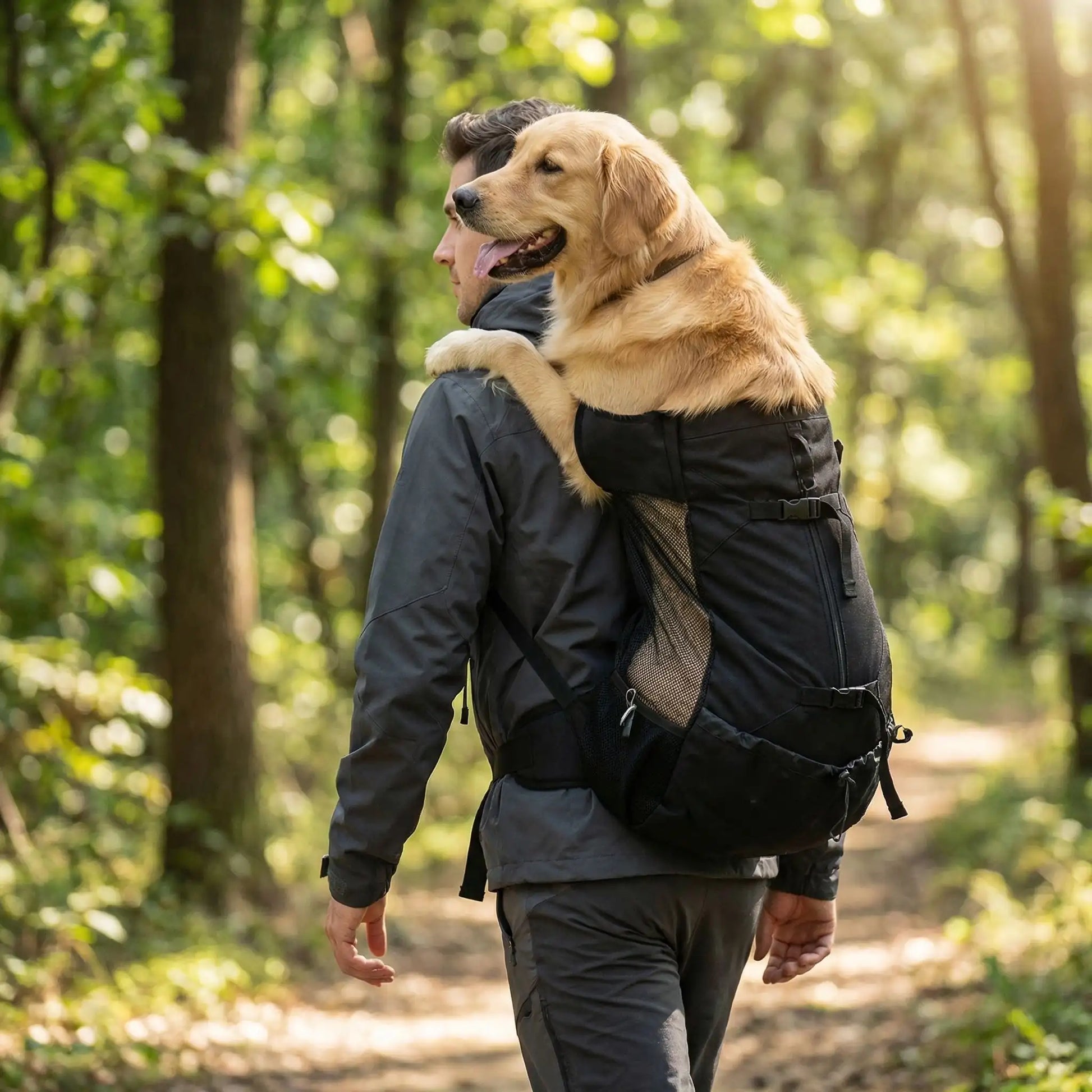 Sac de transport pour Chien grand voyageur en foret